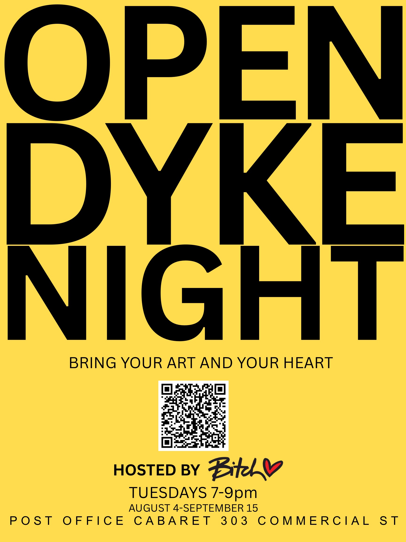 OPEN DYKE NIGHT hosted by Bitch